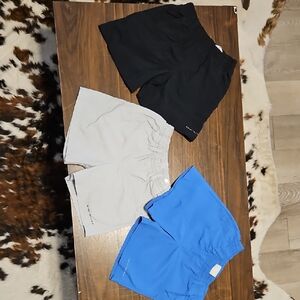 Women's Black, Gray, and Blue Shorts